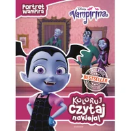 Książki edukacyjne - Chelsea Beyl Portret wampira Vampirina Koloruj czytaj naklejaj - miniaturka - grafika 1