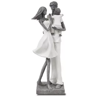 Pigmejka Figura Familia PIGMEJKA, biało-szara, 32x11x9 cm - Dekoracje domu - miniaturka - grafika 1