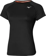 Koszulki i topy damskie - Mizuno Damska koszulka Dryaeroflow Tee, czarny, S - miniaturka - grafika 1