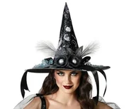 Zabawy w naśladowanie dorosłych - BigBuy Carnival Dorośli Kapelusz Czarownica Czarny - miniaturka - grafika 1