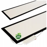 Lampy sufitowe - Lampa sufitowa Led Plafon 50W 30x120 Czarna Ramka - miniaturka - grafika 1