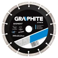 Materiały ścierne - Graphite diamentowa tarcza tnąca 180mm segmentowa 57H618 - miniaturka - grafika 1