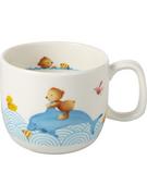 Sztućce dla dzieci - Villeroy & Boch Kubek "Happy as a Bear" w kolorze białym ze wzorem - 180 ml - miniaturka - grafika 1