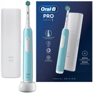 Szczoteczki do zębów - Szczoteczka Oral-B Pro 1 Niebieska + Etui - miniaturka - grafika 1