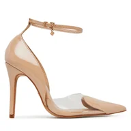 Czółenka - Szpilki DeeZee PX096 02 Beżowy - miniaturka - grafika 1