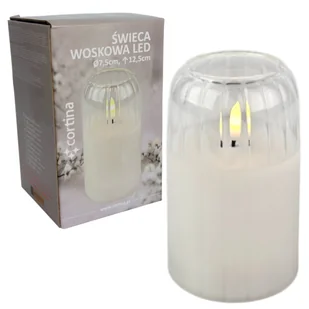 ŚWIECA LED NA BATERIE WOSKOWA ŚWIECZKA OZDOBNA 12,5CM Z EFEKTEM PŁOMIENIA - Świece ŚWIECA LED NA BATERIE WOSKOWA ŚWIECZKA OZDOBNA 12,5CM Z EFEKTEM PŁOMIENIA - Świece - miniaturka - grafika 1