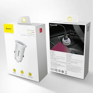 Baseus Circular PPS inteligentna ładowarka samochodowa z portami USB Quick Charge 4.0 QC 4.0 i USB-C PD 3.0 SCP biały (CCALL-YS02) - Ładowarki samochodowe - miniaturka - grafika 10