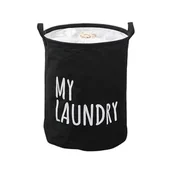 Wyposażenie pokoiku dziecięcego - Organizer, pojemnik na zabawki, kosz na pranie 40 x 50 cm czarny OR111CZ - miniaturka - grafika 1