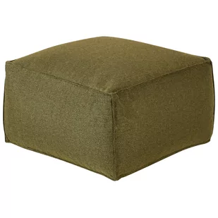 Puf 50 x 50 x 30 cm zielony oliwkowy MUKKI - Pufy i podnóżki - miniaturka - grafika 1