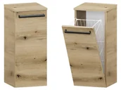 Szafki łazienkowe - Słupek Łazienkowy ATHD 30 cm K - Dąb Evoke Coast Mat - Uchwyty Czarne Matowe - miniaturka - grafika 1