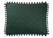 Poszewki na poduszki - Spod Igły i Nitki, Butelkowa zieleń Poszewka Do Narzuty Z Pomponami  POMPOO, 50x70 cm - miniaturka - grafika 1