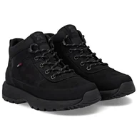 Botki męskie - Trzewiki męskie wodoodporne Rieker U1670-00 BLACK R.46 - miniaturka - grafika 1