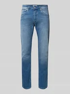 Spodnie męskie - Jeansy o kroju tapered fit z efektem znoszenia model ‘GROVER’ - miniaturka - grafika 1