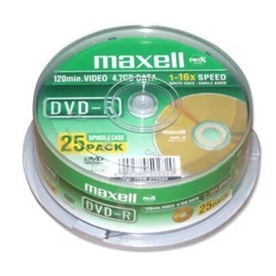 Maxell płyta DVD-R 4,7 16x 25 275520.40 - Nośniki danych - miniaturka - grafika 1