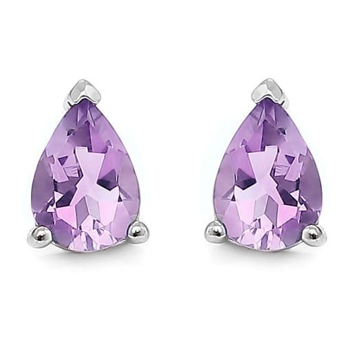 ENAYA LILU 7 Srebrne kolczyki z ametystami małe sztyft 1,3 ct.