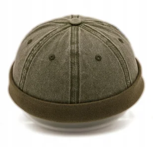 Czapka DOKERKA krótka leonka bez daszka ZIELONA KHAKI Pako Jeans - Czapki i chusty sportowe męskie - miniaturka - grafika 1