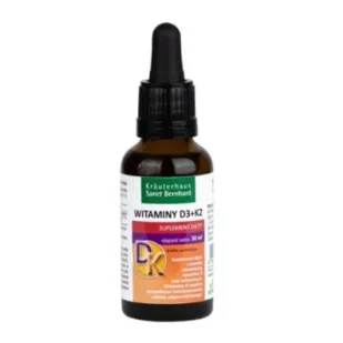 Krauterhaus Sanct Bernhard Witaminy D3 + K2 w kroplach, na oleju MCT Suplement diety 30 ml - Witaminy i minerały - miniaturka - grafika 1