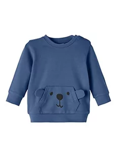 NAME IT Nbmbast LS Sweat UNB Bluza Dzieci Niemowlęta, Bijou Blue, 56 - Bluzy dla dziewczynek - miniaturka - grafika 1
