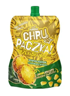 *1ZŁChrupaczka ananas-szpinak z kawałkami ananasa 180g Purena (Data:12.2024) - Dżem - miniaturka - grafika 1
