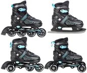 Rolki - Rolki Łyżwy 4w1 Croxer Optima Black/Mint 35-38 - miniaturka - grafika 1