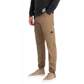 Spodnie męskie - Spodnie męskie z kieszeniami cargo ciepło-brązowe V2 OM-PACG-0189 XL - miniaturka - grafika 1
