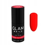 Lakiery hybrydowe - Lakier hybrydowy Glam Nails 143 Red Ferrari 6ml - miniaturka - grafika 1