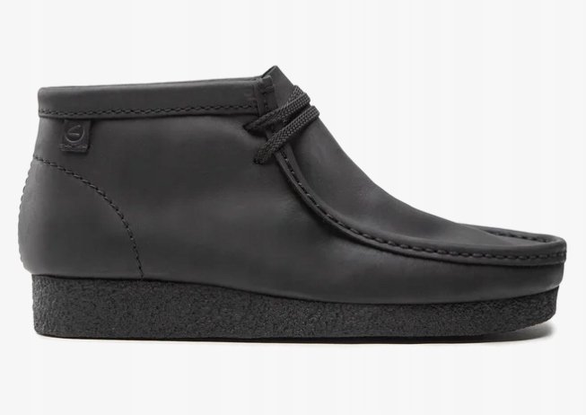 CLARKS CZARNE MĘSKIE SKÓRZANE TRZEWIKI KLASYCZNE 42 16DA