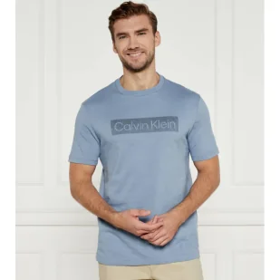 Calvin Klein T-shirt BOX STRIPED LOGO Regular Fit - Koszulki męskie - miniaturka - grafika 1