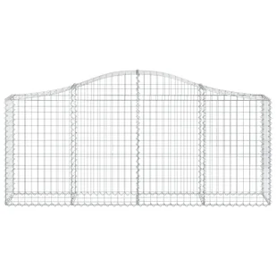 VIDAXL Kosze gabionowe, 7 szt, 200x30x80/100 cm, galwanizowane żelazo - Ogrodzenia - miniaturka - grafika 5