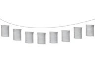 Dekoracje sali - Dekoracyjna girlanda z lampionami - srebrna - 365 cm - 1 szt. - miniaturka - grafika 1