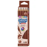 Kredki, ołówki, pastele i pisaki - Kredki ołówkowe trójkątne brązowe 12 szt. Colorino Kids 86570PTR - miniaturka - grafika 1