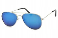 Okulary przeciwsłoneczne - Dziecięce Okulary Pilotki Aviator Lustrzane dzieci - miniaturka - grafika 1