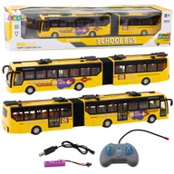 Zabawki zdalnie sterowane - ZDALNIE STEROWANY AUTOBUS SZKOLNY TROLEJBUS PRZEGUBOWY - miniaturka - grafika 1
