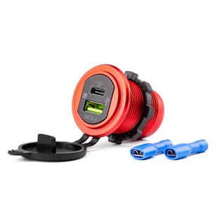 Wodoodporna ładowarka z gniazdami usb+usb-c 12/24v mod-09 - Ładowarki samochodowe - miniaturka - grafika 1