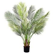 Sztuczne drzewka - GreenBrokers Sztuczne 135 cm najwyższej jakości palma areca w doniczce, zielona - miniaturka - grafika 1