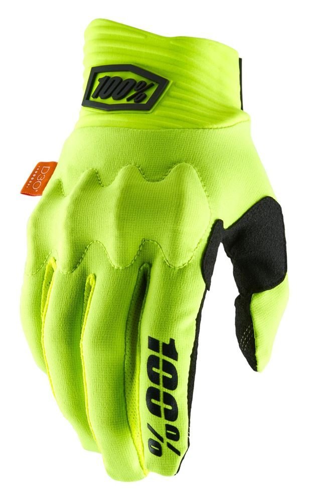 100%, Rękawiczki kolarskie, Contigo Glove yellow black, limonkowy, rozmiar S