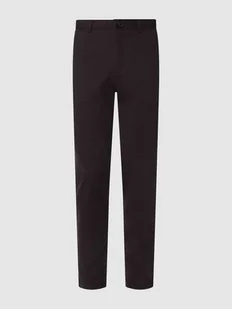 Chinosy o kroju tapered fit z dodatkiem streczu model ‘Liam’ - Garnitury - miniaturka - grafika 1