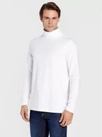 Bluzy męskie - Lindbergh Longsleeve 30-400126 Biały Slim Fit - miniaturka - grafika 1