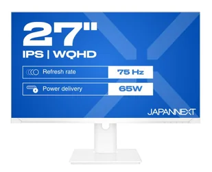 JAPANNEXT JN-IPS270WQHD75F-C65W-HSP-W 27" 2560 x 1440 px Quad HD LED Biały - Monitory - miniaturka - grafika 1