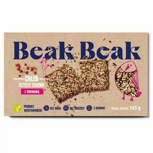 .Beak Beak Chleb czyste ziarno z żurawiną 165g Vege - Pieczywo chrupkie - miniaturka - grafika 1