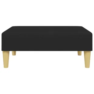 2-osobowa kanapa rozkładana z poduszkami i podnóżkiem, czarna - Sofy i kanapy - miniaturka - grafika 9