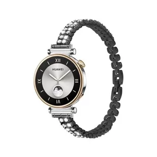 opaska pasek bransoleta DIAMONDS "8" Garmin GARMIN VENU 2S / VENU 3S / Vivoactive 4S / Huawei Watch GT 4 41mm BLACK - Akcesoria do smartwatchy - miniaturka - grafika 1