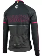 Bluzy damskie - ROGELLI BELLA damska bluza rowerowa, czarny-szary-różowy - miniaturka - grafika 1