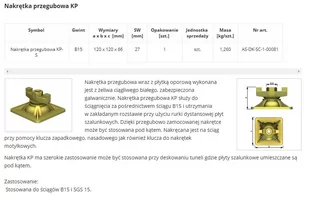 NAKRĘTKA PRZEGUBOWA KP-S B15 - Narzędzia murarskie - miniaturka - grafika 2