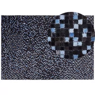 Dywany - Beliani Dywan skórzany 160 x 230 cm brązowo-niebieski IKISU - miniaturka - grafika 1