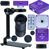 Mikroskopy i lupy - Mikroskop Rosfix MIKROSKOP CYFROWY Z KAMERĄ PUPPIS PINK PRO 51MP PLATFORMĄ I OBIEKTYWEM 3W1 - miniaturka - grafika 1