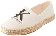 Espadryle damskie - Calvin Klein Jeans Espadryle męski monogram ESS, starożytna biel, rozmiar 11 UK, Starożytna biel, 43.5 EU - miniaturka - grafika 1