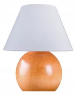 Lampy stojące - Lampka Nocna Do Sypialni Okrągła Drewniana Abażur - miniaturka - grafika 1