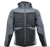 Odzież robocza - Hybrydowa kurtka robocza męska zimowa softshell ocieplana - Comfort Winter SARA M czarno/szary - miniaturka - grafika 1