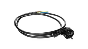 elektro-plast opatÓwek Przewód przyłączeniowy W-3 3x1,5 mm2 czarny z wtyczką kątową 1,5m 51.933 - Listwy zasilające - miniaturka - grafika 1